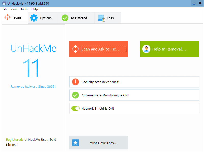 UnHackMe 15.01.2023.0703 Crack + License Key Free Download
